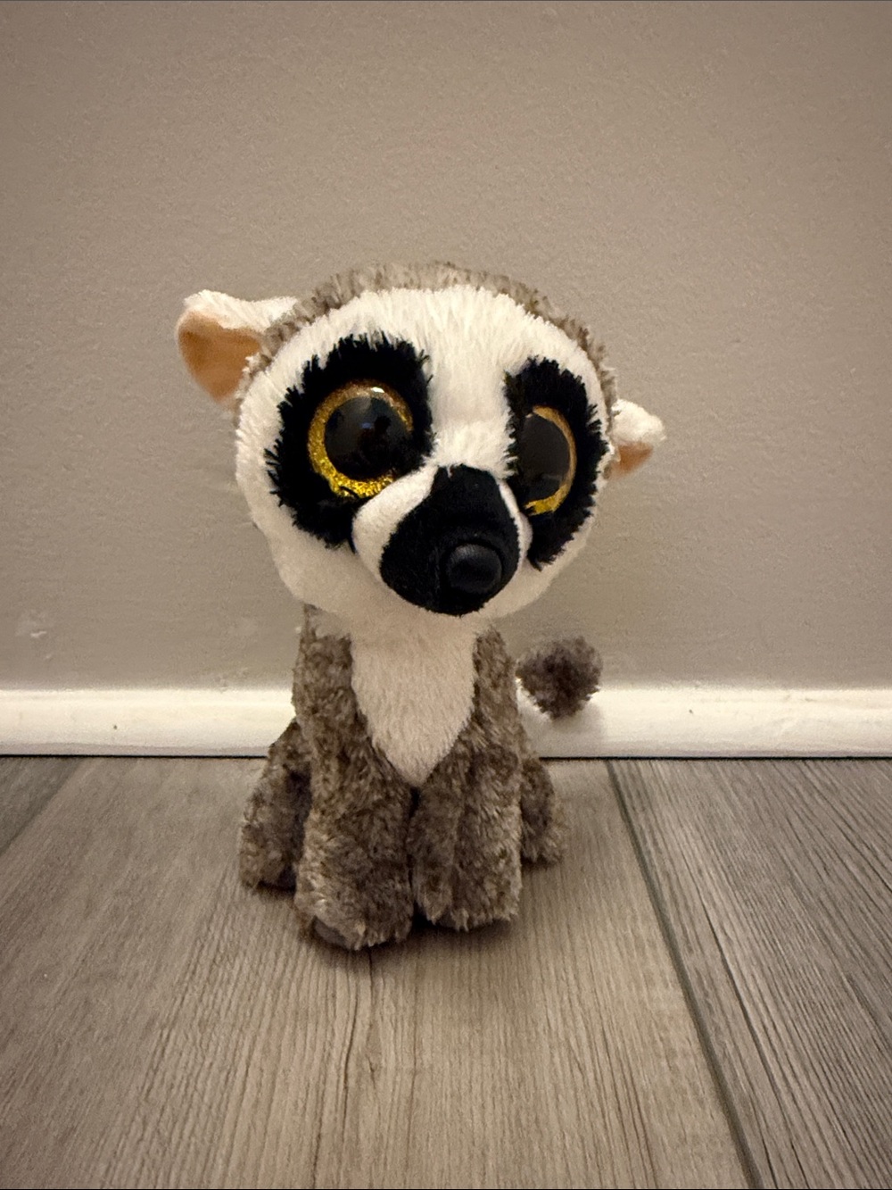 Adorable Ring-Tailed Lemur Plush - Gray and White